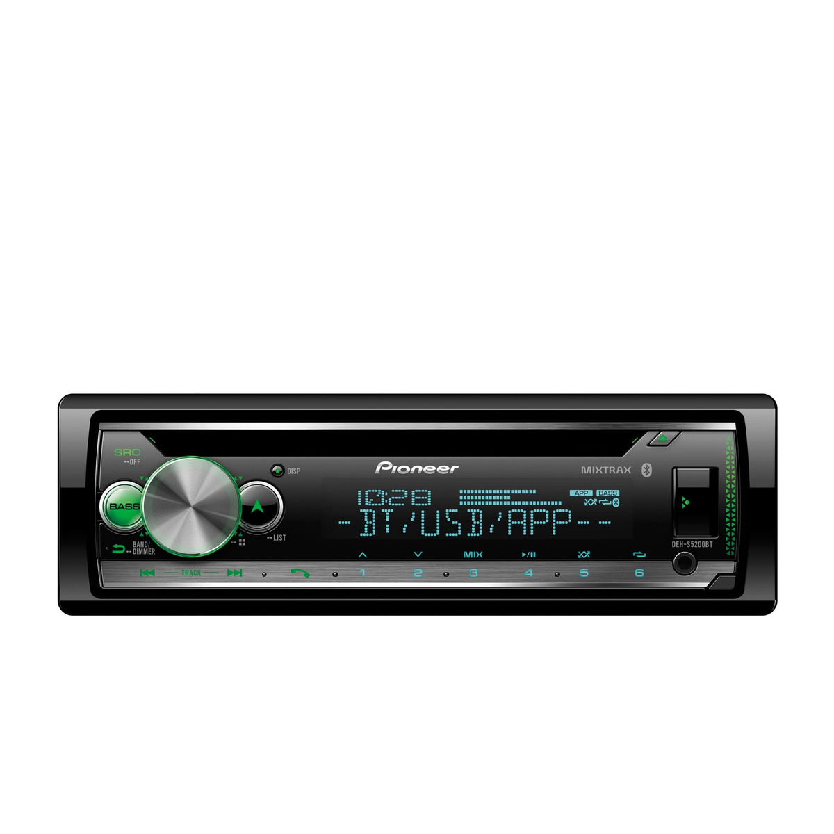 Pioneer DEH-S5200BT CD Receiver with Pioneer Smart Sync App Compatibility, MIXTRAX®, Built-in Bluetooth®, and Color Customization — view 3