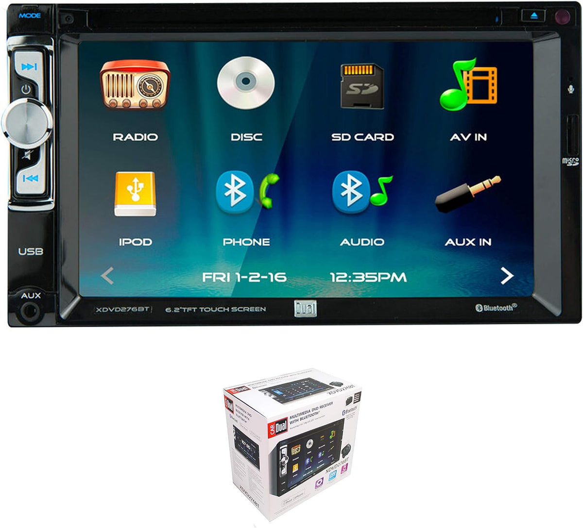 Dual Electronics 6.2″ AV DVD Receiver – XDVD276BT — view 5