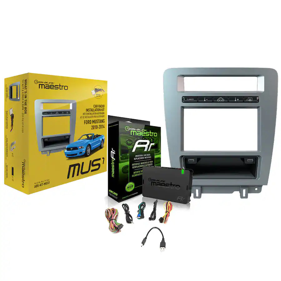 iDatalink Maestro KIT-MUS1 Dash Kit and T-Harness for Select 2010-2014 Ford Mustangs — view 1