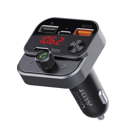 BLUE STAR AutoStream BT84B Bluetooth FM Transmitter with QC3.0 & Type-C — view 3
