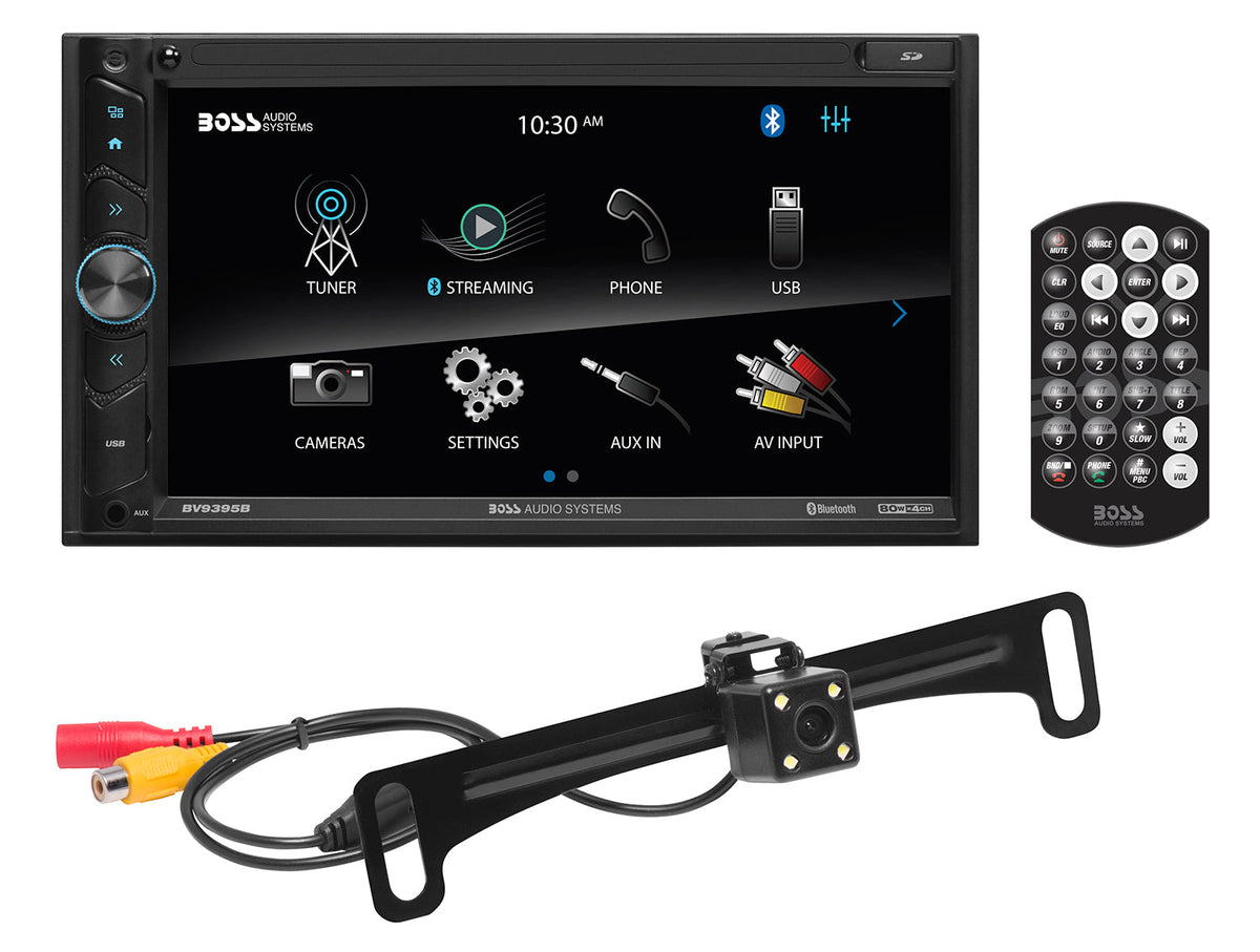 Boss Audio Systems BVB9395RC Car Multimedia Receiver - A-Link (Screen Mirroring), Bluetooth Audio and Hands-Free Calling, 6.95 Inch Touchscreen, Double Din, USB, SD, No CD DVD, Backup Camera Included — view 1