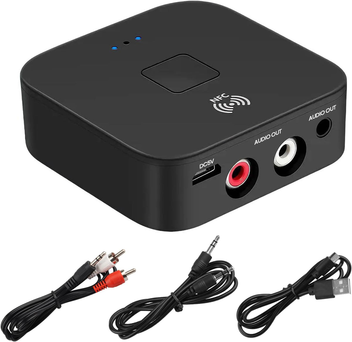 Generic BT4P Bluetooth 5.0 Audio Receiver Adapter with 3.5mm Aux and USB Power — view 1