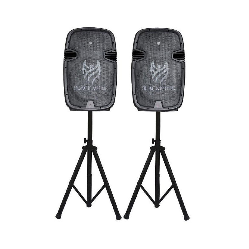 Blackmore Amplified Professional PA System with Dual 15-Inch Monitors, Black (BJC-15X2BT) — view 3