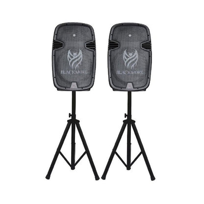 Blackmore Amplified Professional PA System with Dual 15-Inch Monitors, Black (BJC-15X2BT) — view 3