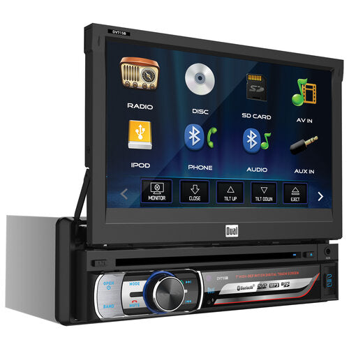 Dual 7″ AV DVD Receiver – DV715B — view 1