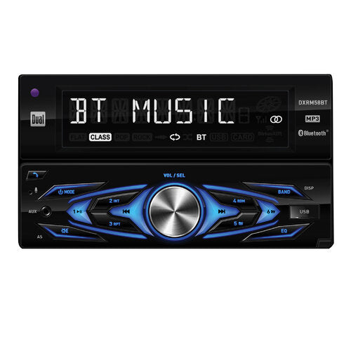 Dual Electronics DXRM58BT Multimedia Detachable 8 Character LCD Double Din Car Stereo with Built-in Bluetooth, USB, MP3 & FLAC Playback — view 1