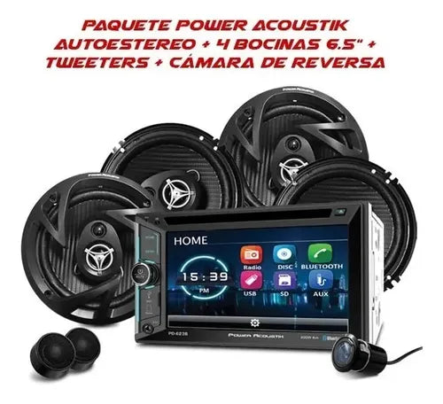 Power Acoustik DVD2-654 Double DIN DVD/CD/MP3 Car Stereo with 6.2" Touchscreen and Bluetooth — view 2