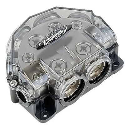 XScorpion MANL3034P Mini ANL Fused Distribution Block 3 - 1/0G Input to 3 - 4G Output Platinum — view 4