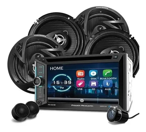 Power Acoustik DVD2-654 Double DIN DVD/CD/MP3 Car Stereo with 6.2" Touchscreen and Bluetooth — view 3