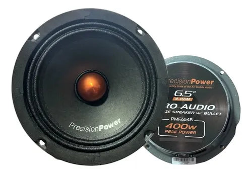 Precision Power PMF.654B 6.5" Bullet Audio Midrange Speakers, Black — view 2