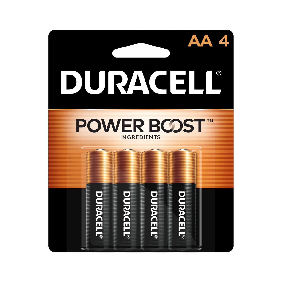 Duracell MN1500B4 Coppertop AA Alkaline Battery with POWER BOOST™, 4 Pack — view 4