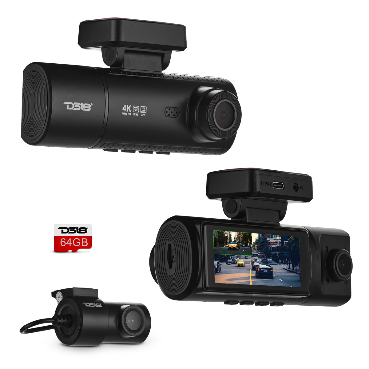 DS18 EAGLE-F3 Front, In-Cabin & Rear Cameras Full Color Camera