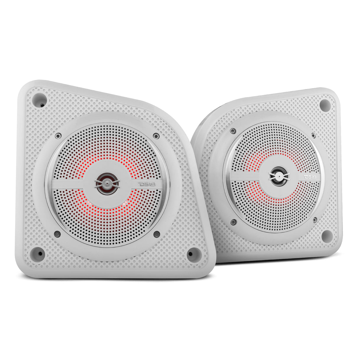 DS18 EN6SLIM/WH Universal Shallow Enclosure with 100 Watts Marine Water Resistant Speaker NXL-6SL/WH Included - White — view 1