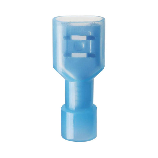 XScorpion FD250NFB Insulated Female Quick Disconnects 14-16 Gauge Blue Spade Terminals, 100PCS per Pack — view 2