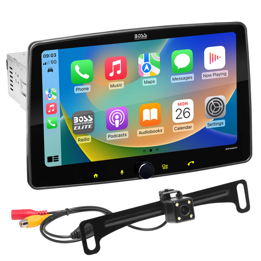 BOSS Audio Systems BE10ACP-C Elite BE10ACP.XC Single DIN Car Stereo Apple CarPlay, Android Auto, 10.1 Inch Touchscreen, Sirius XM-Ready, Bluetooth + Backup Camera — view 1