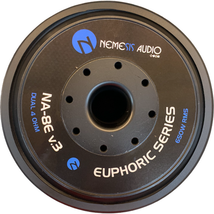 Nemesis Audio NA-8E-V.3-D2 NA-8E V.3 8″ High Performance 650W RMS Dual Voice Coil Euphoric Series Car Subwoofer — view 3
