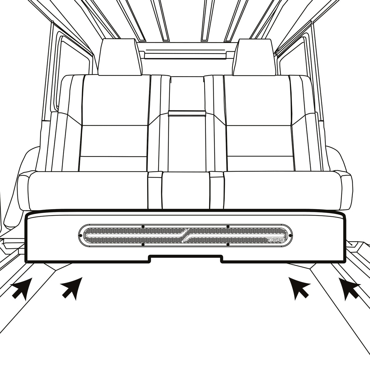 DS18 JT-S84LD Jeep Gladiator JT 2020-UP 4 x 8" Subwoofers Included (ZR8.2D) — view 4