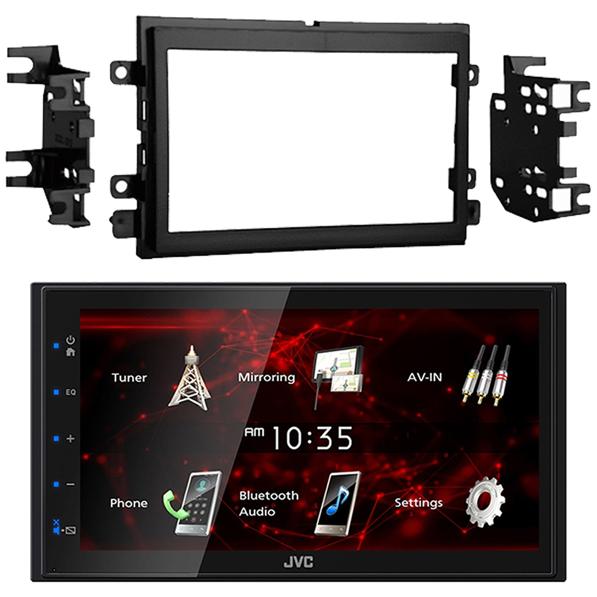JVC KW-M180BT Digital Media Receiver featuring 6.8" WVGA Capacitive Monitor / USB Mirroring for Android™ / Bluetooth® / 13-Band EQ / Short Chassis / Fast Bootup — view 3