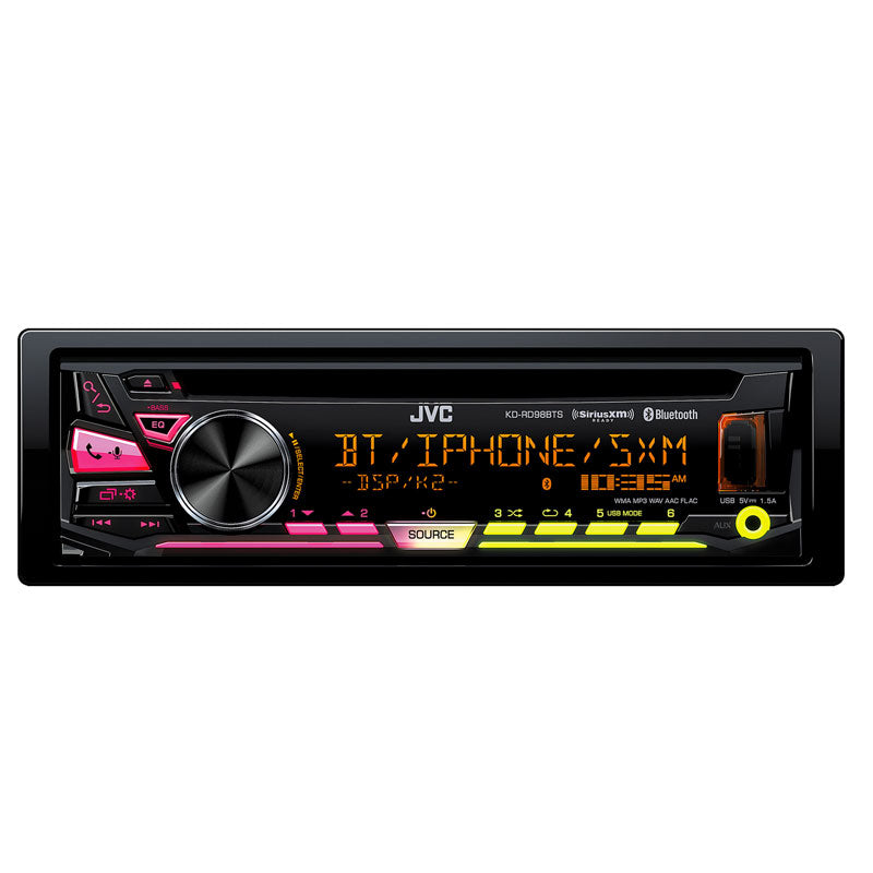 JVC KD-RD98BTS Single DIN Bluetooth In-Dash CD/AM/FM Car Stereo Receiver with Pandora Control and iHeartRadio Compatibility — view 1