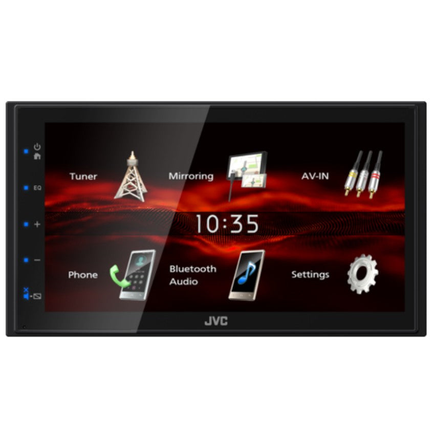 JVC KW-M180BT Digital Media Receiver featuring 6.8" WVGA Capacitive Monitor / USB Mirroring for Android™ / Bluetooth® / 13-Band EQ / Short Chassis / Fast Bootup — view 2