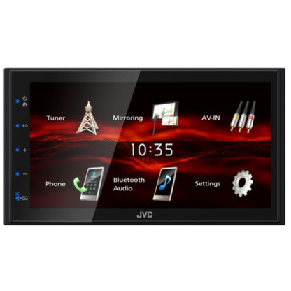 JVC KW-M180BT Digital Media Receiver featuring 6.8" WVGA Capacitive Monitor / USB Mirroring for Android™ / Bluetooth® / 13-Band EQ / Short Chassis / Fast Bootup — view 2