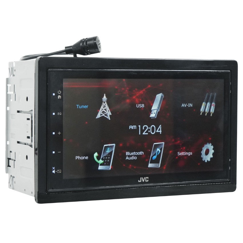 JVC KW-M180BT Digital Media Receiver featuring 6.8" WVGA Capacitive Monitor / USB Mirroring for Android™ / Bluetooth® / 13-Band EQ / Short Chassis / Fast Bootup — view 1