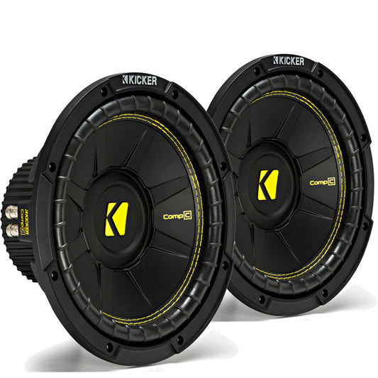 Kicker CompC 10" Dual 4-Ohm Voice Coil Subwoofer (44CWCD104) — view 3