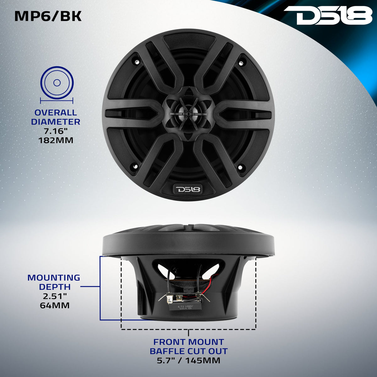 DS18 MP6/BK 6.5" — view 8