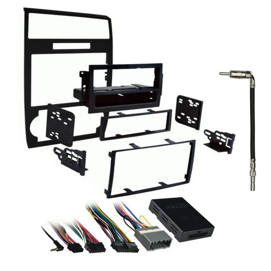 Metra 99-6519B Single/Double DIN Installation Dash Kit for 2005-2007 Dodge Charger and Magnum (Matte Black) — view 1