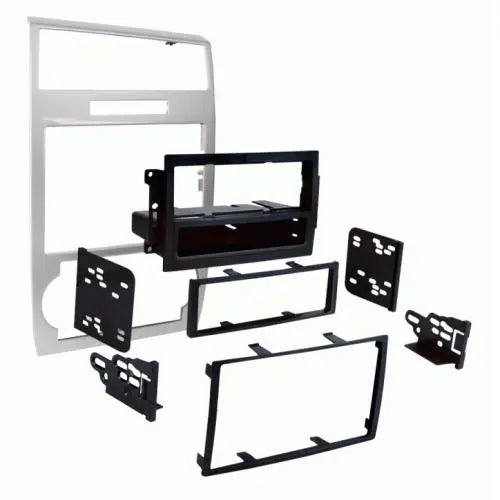 Metra 99-6519S Single/Double DIN Dash Installation Kit for Select 2005-2007 Dodge Charger/Magnum (Silver) — view 1