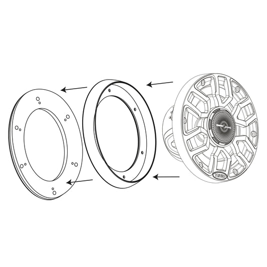 DS18 NXL-ADAPT6-7.7/WH Ring Adapter ASA & ABS Material RINGS FOR MARINE AND — view 2