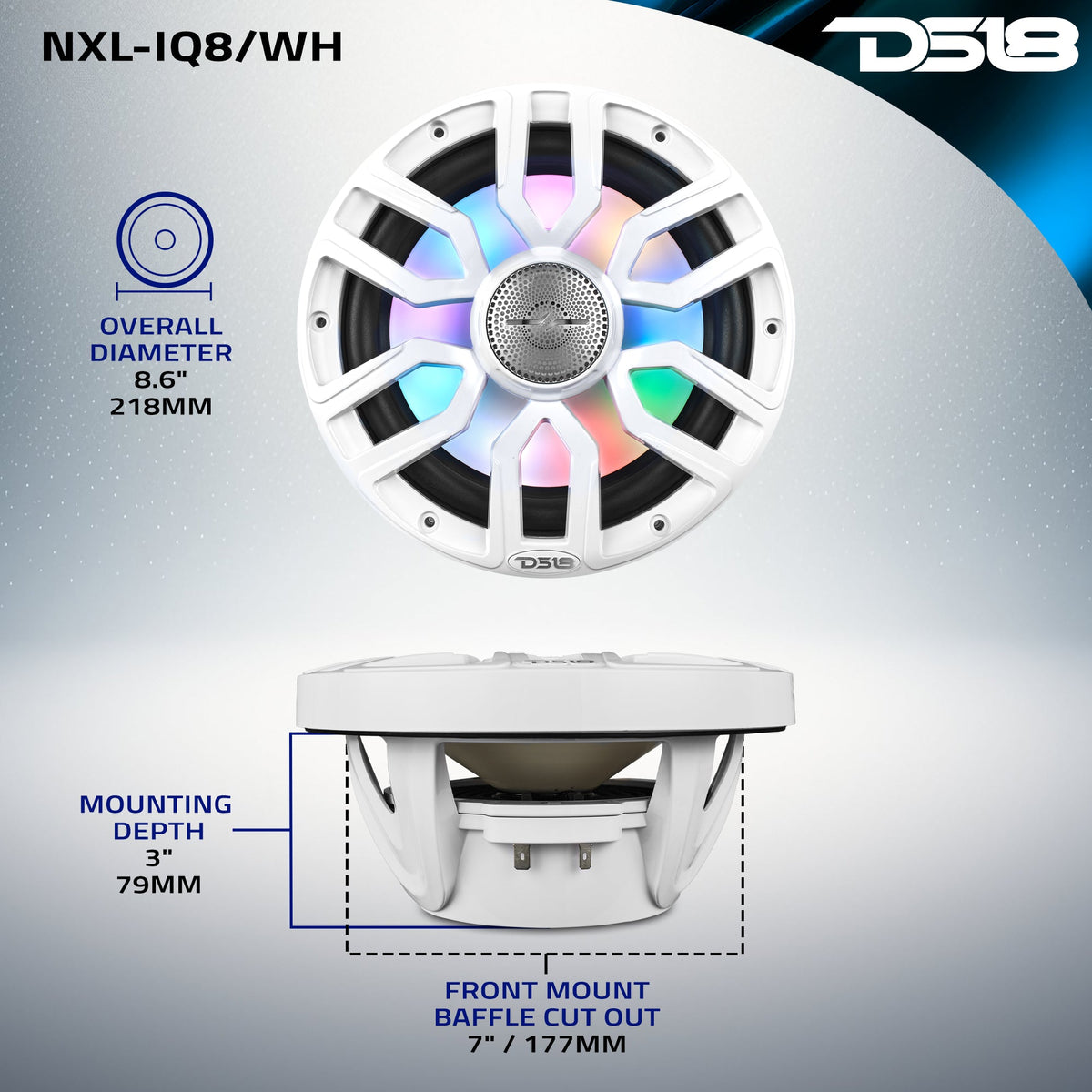DS18 NXL-IQ8/WH 8" Bullet Tweeter — view 10