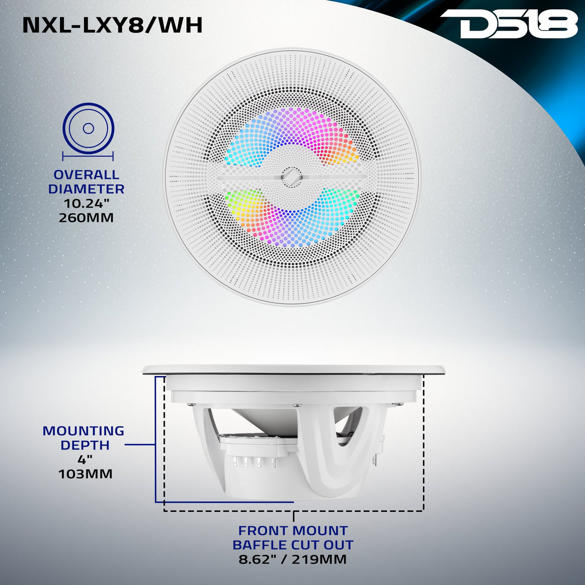 DS18 NXL-LXY8/WH 8" Bullet Tweeter — view 9