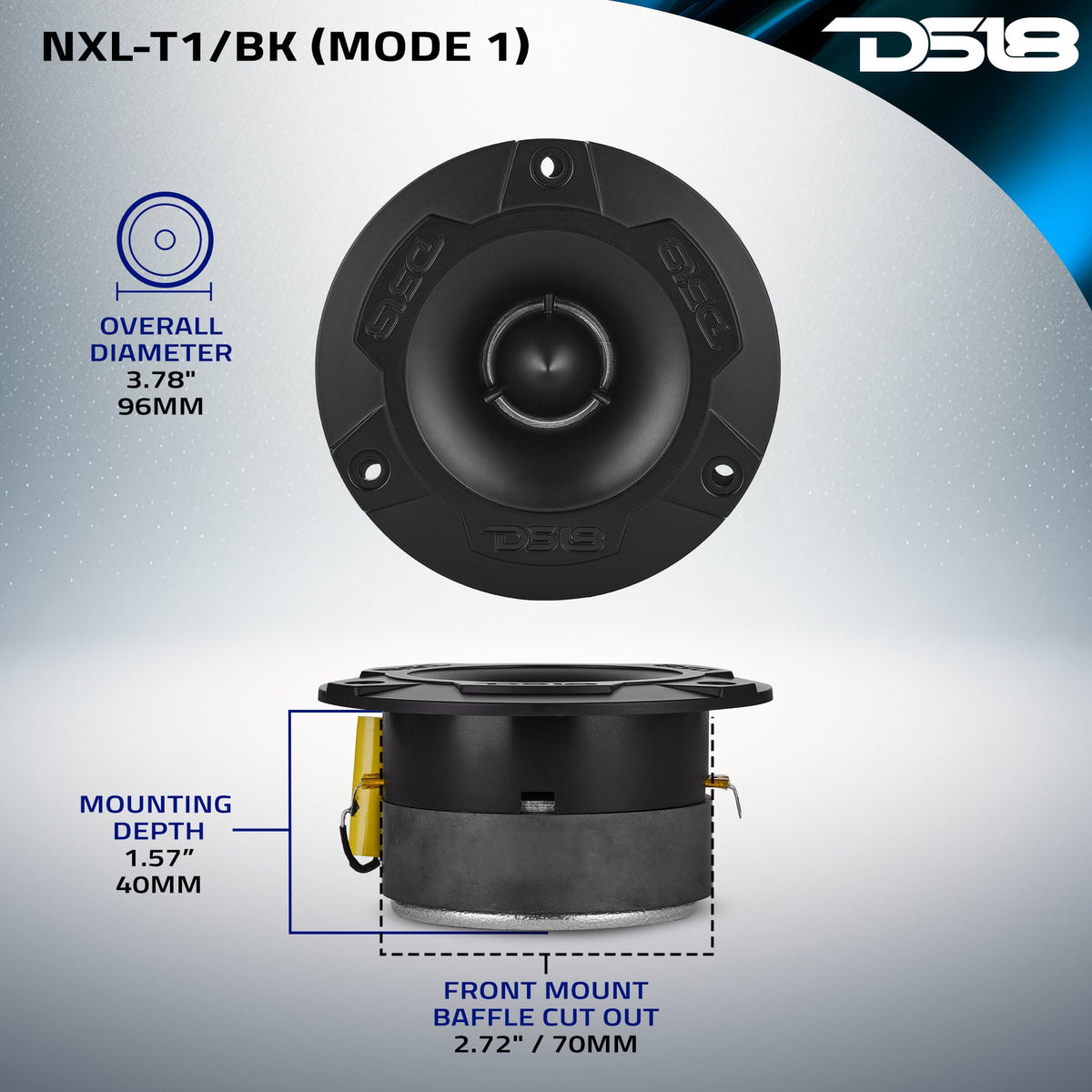 DS18 NXL-T1/BK 3.8" Super Bullet Tweeter — view 7