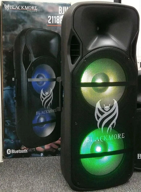 Blackmore Pro Audio BJW-2118PBT Dual 15" 3900W Portable PA Speaker with Bluetooth — view 1