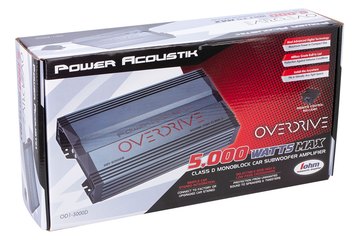 Power Acoustik OD1-5000D | 5000W Class D Car Audio Subwoofer Amplifier — view 1