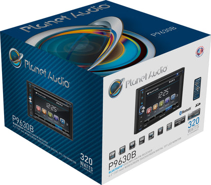 Planet Audio P9630B Double-DIN, DVD Player 6.2" Touchscreen Bluetooth — view 2