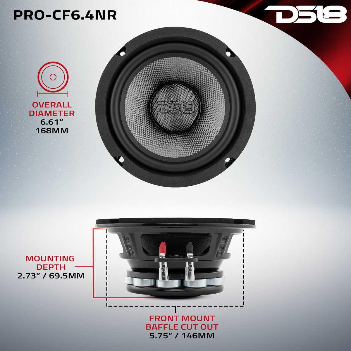 DS18 PRO-CF6.4NR 6.5" Mid-Bass — view 7