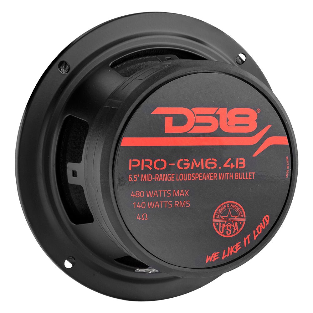 DS18 PRO-GM6.4B PRO 6.5" Mid-Range Loudspeaker with Bullet | 140W RMS 4-Ohm — view 1