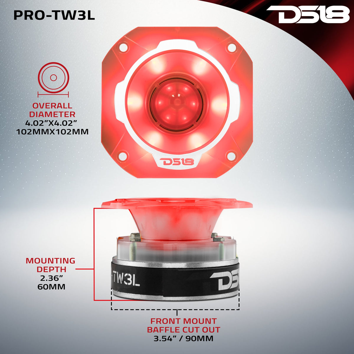 DS18 PRO-TW3L 4" RGB LED Lights — view 7
