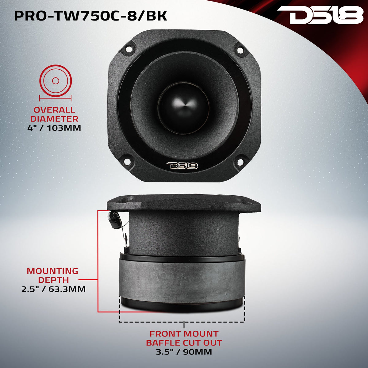 DS18 PRO-TW750C-8/SL 4" — view 7