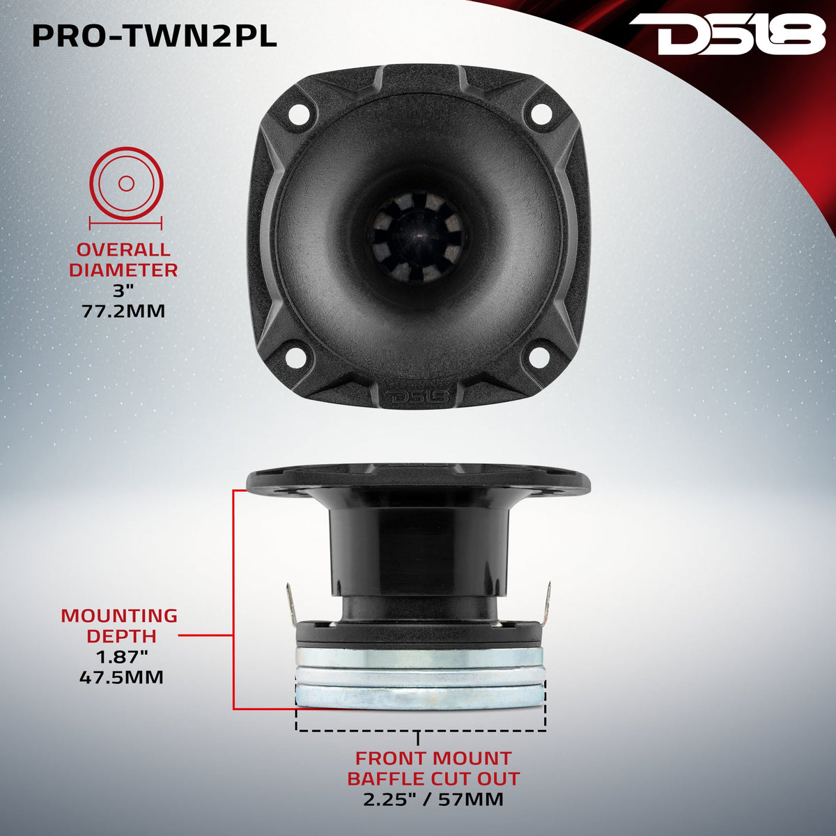 DS18 PRO-TWN2PL 3" Hybrid Driver/Tweeter — view 7