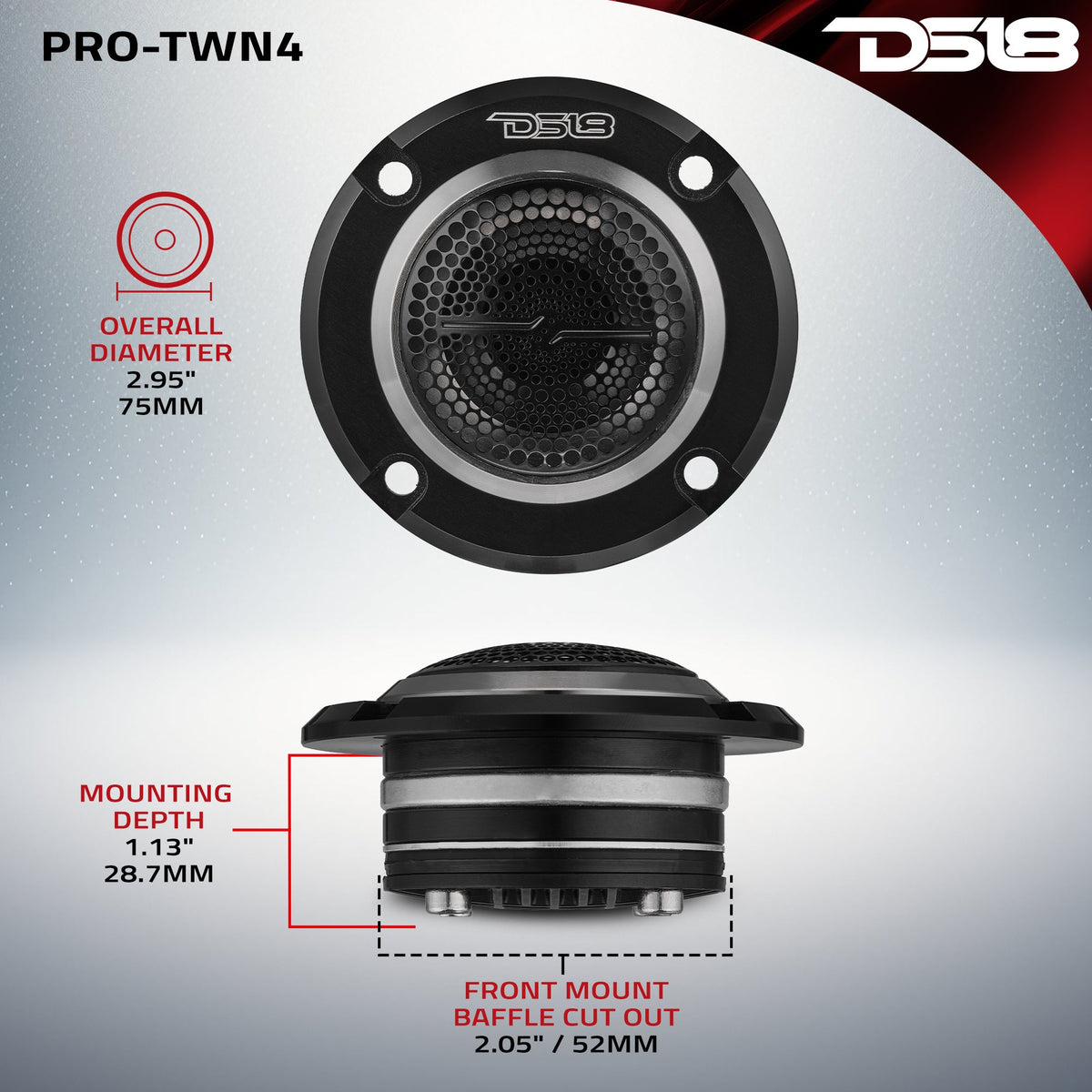 DS18 PRO-TWN4 3" Hybrid Driver/ Tweeter — view 7