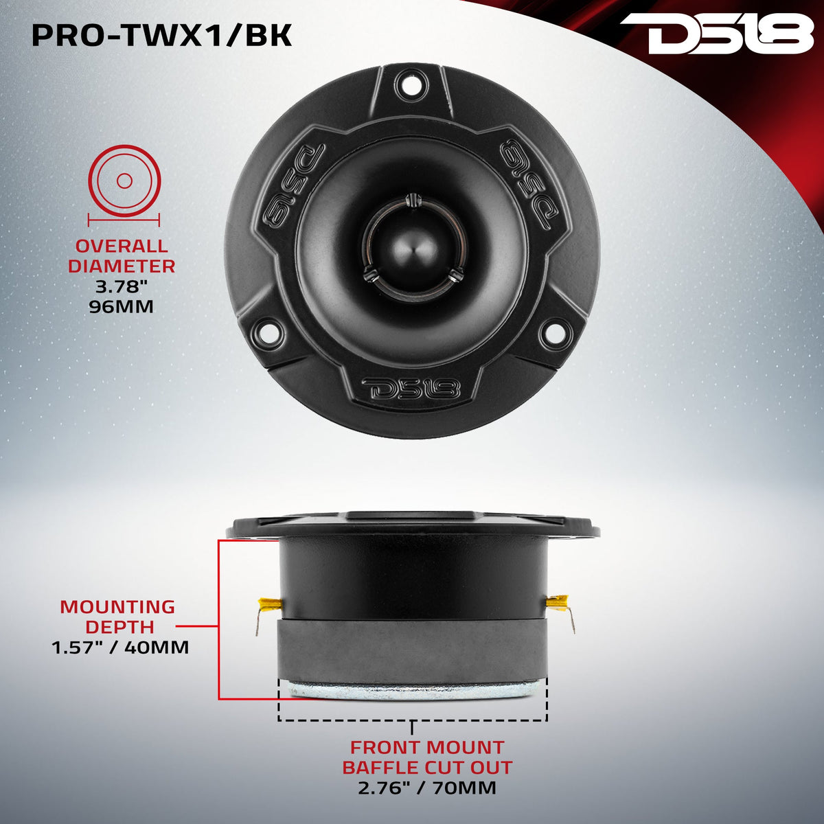 DS18 PRO-TWX1/BK 3.8" — view 7