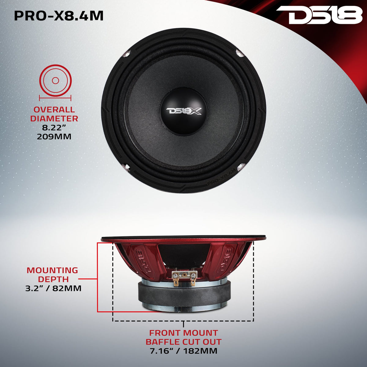DS18 PRO-X8.4M 8" Mid-Range — view 7