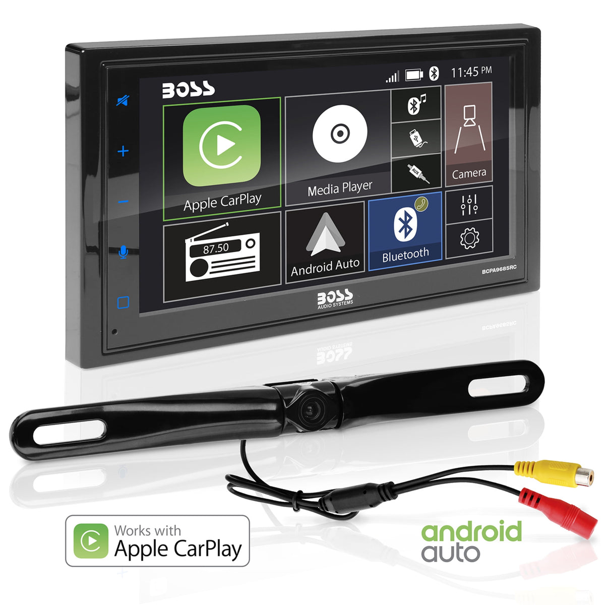 BOSS Audio Systems BCPA9 Car Stereo - Apple CarPlay, Android Auto, 9 Inch LCD Touchscreen, Bluetooth, No CD DVD Player, AM/FM Radio Receiver — view 3