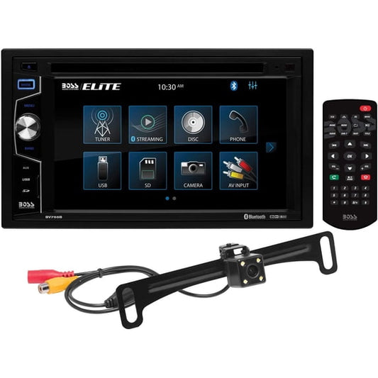 BOSS Audio Systems Elite Series BV755BLC Car Stereo - Double Din, 6.2 Inch Touchscreen, Bluetooth, CD DVD Player, AM/FM Radio Receiver, Backup Camera, Wireless Remote Control, USB, SD, Aux In — view 3