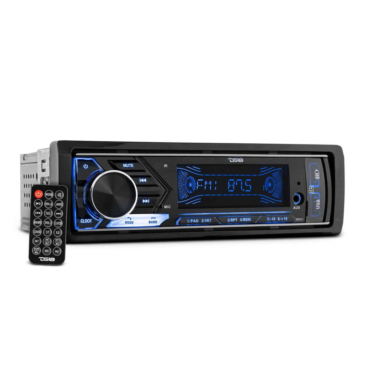 DS18 SDX1 Single-DIN Headunit Mech-Less Player Receiver