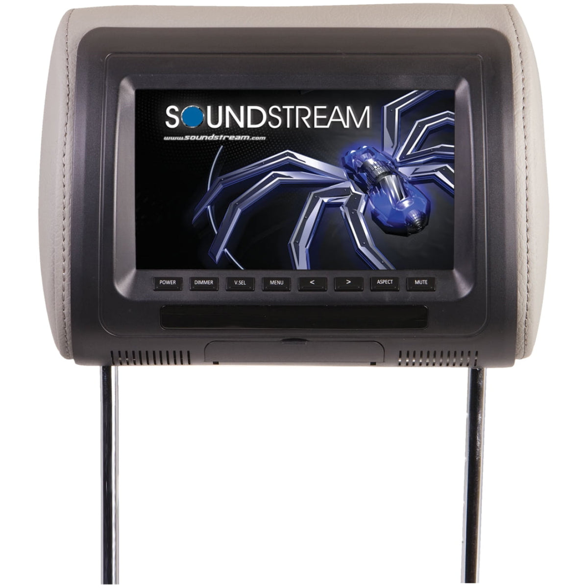 Soundstream VH-70CC Universal Headrest w/ 7" LCD & 3 Color Covers — view 1
