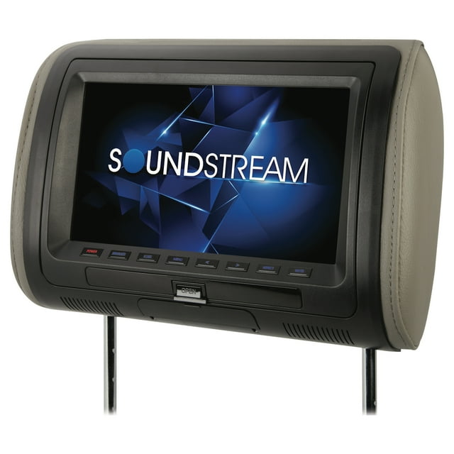 Soundstream VH-90CC Universal Headrest w/ 9" LCD & 3 Color Covers — view 1